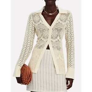 Jonathan Simkhai Cream Crochet Sweater